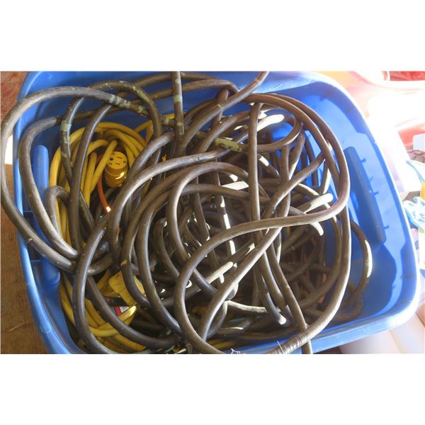 lot of varous power cords ( bin not included )