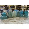 Image 2 : box of 11 vintage glass insulators