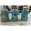 Image 7 : box of 11 vintage glass insulators