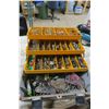 Image 1 : grey tackle box of misc screw & items
