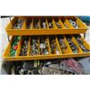 Image 3 : grey tackle box of misc screw & items