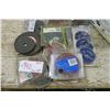 Image 2 : box of varous types of grinding disks & angle grinder
