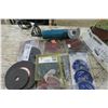 Image 3 : box of varous types of grinding disks & angle grinder