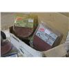 Image 6 : box of varous types of grinding disks & angle grinder