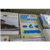 Image 11 : Box lot of model train set building kits, tracks and books