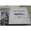 Image 14 : Box lot of model train set building kits, tracks and books
