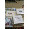 Image 20 : Box lot of model train set building kits, tracks and books