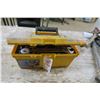 Image 1 : yellow tool box with misc tools