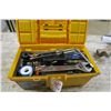 Image 2 : yellow tool box with misc tools