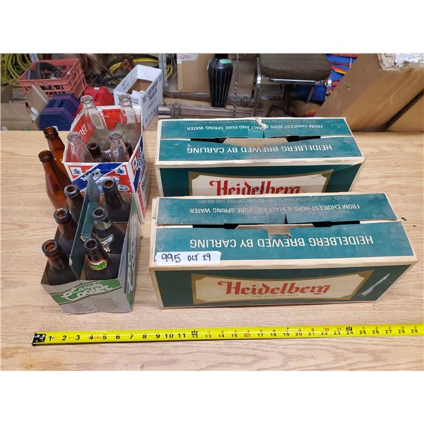 lot of beer bottles 0- Heidelberg stubby & other