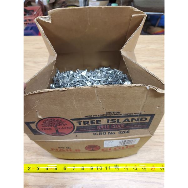 box of 1 1/4" roofing nails