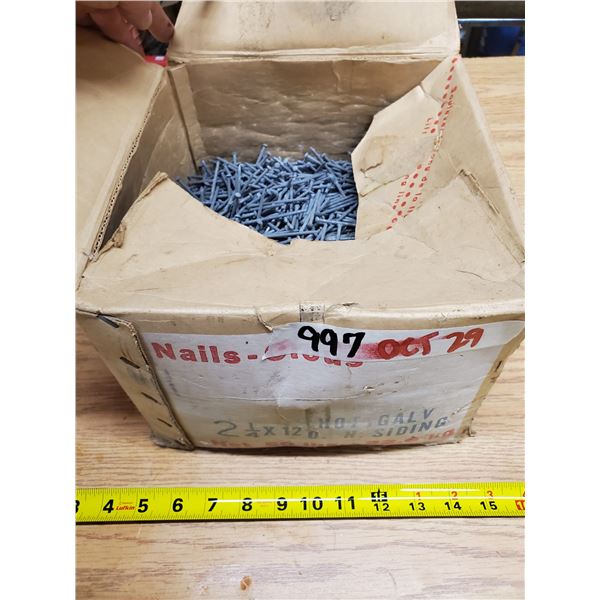 box of 2 1/4" siding nails
