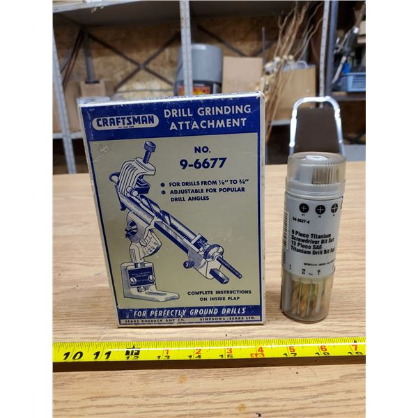Craftsman drill grinding attachment + bits