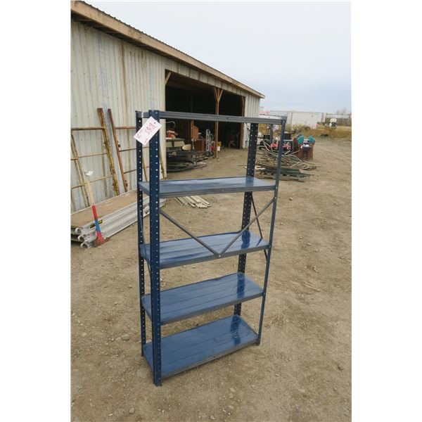 blue 5ft metal shelf