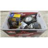 Image 1 : Assorted electrical: 4 circular lights, Ammeter, 4 Cans of 12a Refrigerant, Kohler Muffler, Hose, 2"