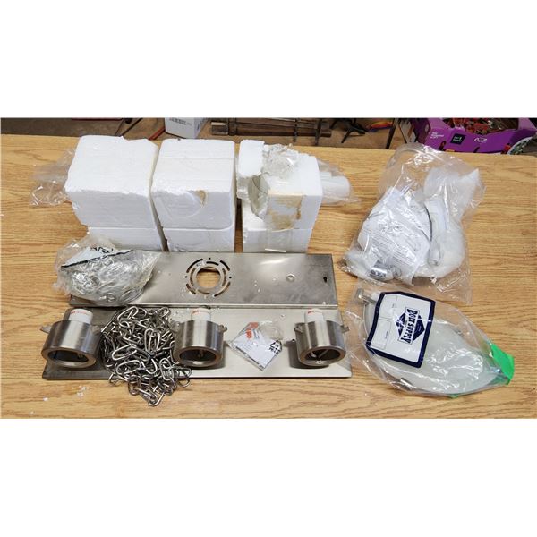 Assorted light fixtures & Bathtub/Shower faucet set