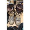 Image 7 : Box of Assorted work boots, most are mens sz 10 - green boots are sz 5