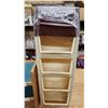 Image 3 : Solid wood shoe rack & 5 plastic organizer bins - Shoe rack 2Ft 1 1/2"W x 1ft D x 1ft 5" H