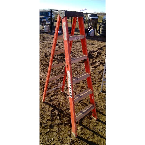 Folding Red Ladder 6 ft high