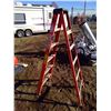 Image 4 : Folding Red Ladder 6 ft high