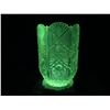 Image 1 : Crystal Vase “Green Glowing” – under Mineral Light
