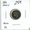 Image 1 : 1886 Small 6,  Canada Silver 5¢