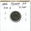 Image 2 : 1886 Small 6,  Canada Silver 5¢