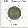 Image 2 : 1934 Canada Silver 25¢