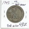 Image 1 : 1943 USA 90% Silver Half-dollar