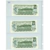 Image 2 : Lot of 3 Consecutive UNC 1973 Canada $1, Crow/Bouey, AMY 7059241-9243
