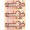 Image 2 : Lot of 3 Consecutive UNC 1986 Canada $2, Thiessen/Crow, BRX 1908581-8583