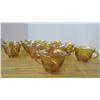 Image 7 : Carnival glass punch bowl and cups 1960's