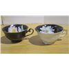 Image 4 : 2 black cups and saucers