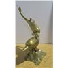Image 2 : Brass 2 Dophins 16" high