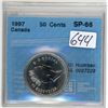 Image 1 : 1997 50 Cents. CCCS certified & graded Specimen-66.