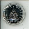 Image 1 : 1976 Library of Parliament Silver Dollar. Specimen. Housed in its original hard plastic holder.