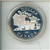 Image 1 : 1981 Transcontinental Railway Silver Dollar. Proof with Ultra Heavy Cameo. Housed in its original ha