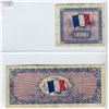 Image 2 : Lot of 2 France Allied Military Currency. 1944 5 Francs & 1944 50 Francs VF.