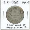 Image 1 : 1918 Silver 50 Cents. Last year of World War I. VG-8.
