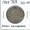 Image 1 : 1929 Silver 50 Cents. First year of the Great Depression. Key Date. Mintage of 228,328. VG-10.
