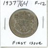 Image 1 : 1937 Silver 50 Cents. First issue of King George VI. Key Date. Mintage of 192,016. F-12.