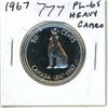 Image 1 : 1967 Silver 50 Cents. Howling Wolf. Proof-Like-65 with Heavy Cameo. Bright White. Nice.