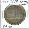 Image 1 : 1939 Royal Visit Silver Dollar. EF-40.