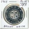 Image 1 : 1964 Silver Dollar. Proof-Like-65. Bright White. Nice.