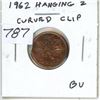 Image 1 : 1962 Hanging 2 Curved Clip Canadian Cent. Blakesley Effect. BU Red.