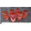 Image 1 : Frederico De Majo Designs - Red glass shot glasses (6) 2"