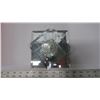 Image 3 : Misc items-shower rack, glass candle holder, tray, golf balls, wood wall hanging