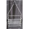 Image 5 : Misc items-shower rack, glass candle holder, tray, golf balls, wood wall hanging