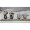 Image 1 : Vintage Elephant pair and Skunk pair Salt & Pepper Shakers
