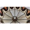 Image 4 : Vintage, Beautiful stained glass style, ceiling light - Beige & Black accents - 1ft 6" W x 1ft 1" H 